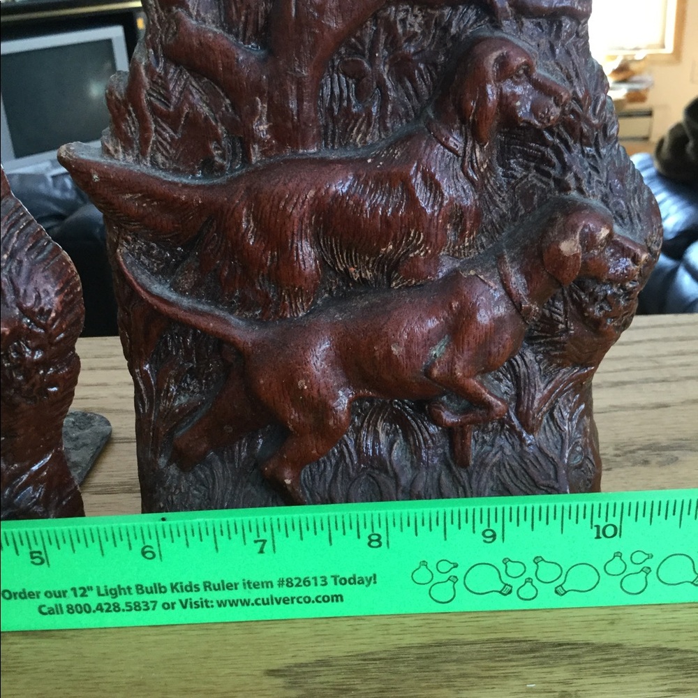 🐕 Vintage Hunting Dog Book Ends Sportsman Resin Rare EVC - Picture 7 of 16